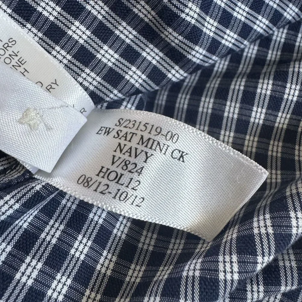 Banana Republic Non-Iron Tailored Slim Fit Shirt Men’s M Blue Check Button Down